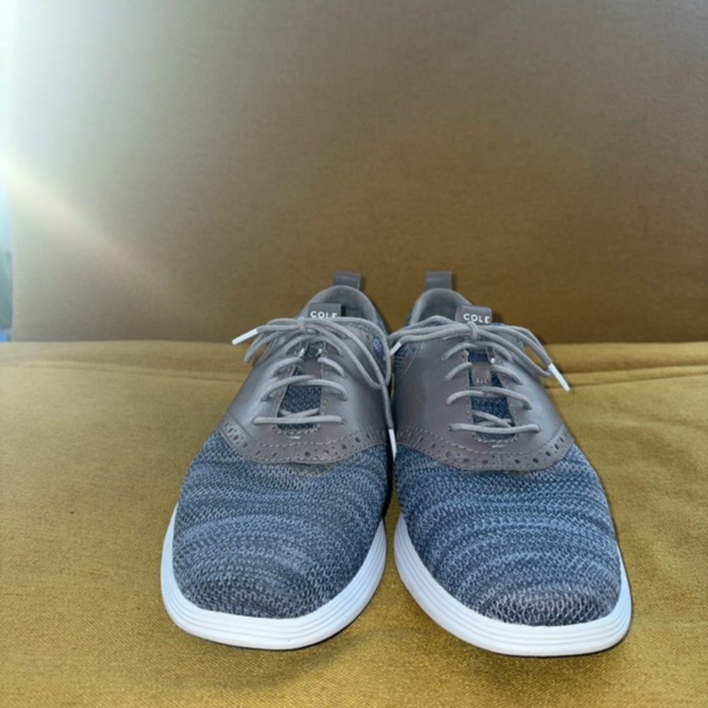 Cole Haan GrandPrø Topspin Knit‎ Oxford Dress Shoes Gray Knit Size 10